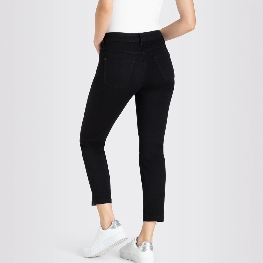 MAC (4) Dream Chic Denim in Anthracite Fancy Wash Cropped Ankle Zipper Slim NWT - Picture 4 of 16